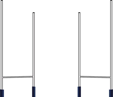 KM13: portería de rugby metálica fabricada por Kauri