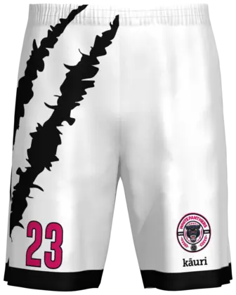 Pantalón de baloncesto blanco con zarpazo sublimado