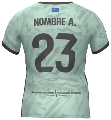 2.ª equipación de BM Langreo por detrás
