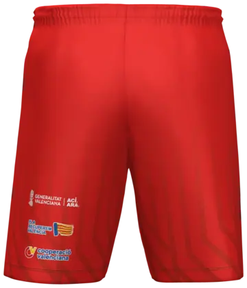 El pantalón rojo por detrás