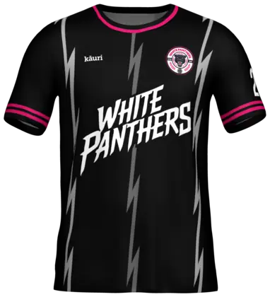 Camiseta negra y gris de White Panthers