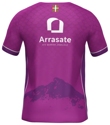 La camiseta de Arrasate por detrás
