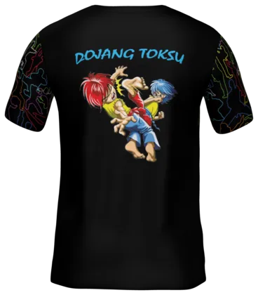 Taekwondo de Dojang Toksu por detrás