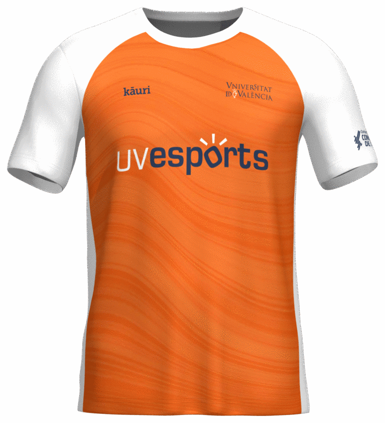 Camiseta de pádel de la Universitat de València.